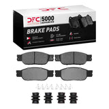 Dynamic Friction 2003-2005 Jaguar S-Type Front 5000 Advanced Low Metallic Brake Pads and Hardware Kit by Dynamic Friction Company 1551-0933-01
