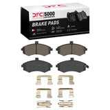 Dynamic Friction 2002-2005 Hyundai Elantra Front 5000 Advanced Ceramic Brake Pads and Hardware Kit by Dynamic Friction Company 1551-0941-01