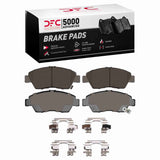 Dynamic Friction 1993-1997 Honda Civic del Sol Front 5000 Advanced Ceramic Brake Pads and Hardware Kit by Dynamic Friction Company 1551-0948-02