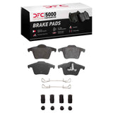 Dynamic Friction 2003-2014 Volvo XC90 Rear 5000 Advanced Low Metallic Brake Pads and Hardware Kit by Dynamic Friction Company 1551-0980-01