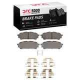 Dynamic Friction 2003-2008 Saab 9-2X Rear 5000 Advanced Ceramic Brake Pads and Hardware Kit by Dynamic Friction Company 1551-1004-01