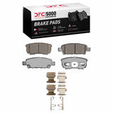 Dynamic Friction 2004-2017 Chrysler 200 Rear 5000 Advanced Ceramic Brake Pads and Hardware Kit by Dynamic Friction Company 1551-1037-01
