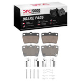 Dynamic Friction 2004-2005 Toyota RAV4 Rear 5000 Advanced Ceramic Brake Pads and Hardware Kit by Dynamic Friction Company 1551-1051-01