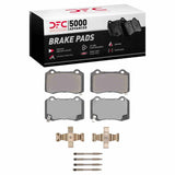 Dynamic Friction 2012-2017 Jeep Grand Cherokee Rear 5000 Advanced Low Metallic Brake Pads and Hardware Kit by Dynamic Friction Company 1551-1053-04