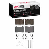 Dynamic Friction 2005-2012 Acura RL Front 5000 Advanced Low Metallic Brake Pads and Hardware Kit by Dynamic Friction Company 1551-1091-01