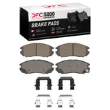 Dynamic Friction 2004-2008 Hyundai Tiburon Front 5000 Advanced Ceramic Brake Pads and Hardware Kit by Dynamic Friction Company 1551-1104-01