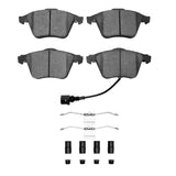 Dynamic Friction 2008-2015 Audi S3 (Mexico) Front 5000 Advanced Low Metallic Brake Pads and Hardware Kit by Dynamic Friction Company 1551-1111-01