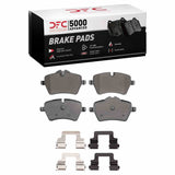 Dynamic Friction 2002-2015 MINI Cooper Clubman Front 5000 Advanced Low Metallic Brake Pads and Hardware Kit by Dynamic Friction Company 1551-1204-01
