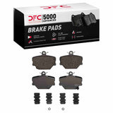 Dynamic Friction 2005-2016 Smart Fortwo Front 5000 Advanced Low Metallic Brake Pads and Hardware Kit by Dynamic Friction Company 1551-1252-01