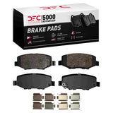 Dynamic Friction 2007-2018 Dodge Nitro Rear 5000 Advanced Semi Metallic Brake Pads and Hardware Kit by Dynamic Friction Company 1551-1274-01