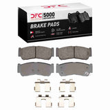 Dynamic Friction 2007-2009 Hyundai Santa Fe Rear 5000 Advanced Ceramic Brake Pads and Hardware Kit by Dynamic Friction Company 1551-1297-01