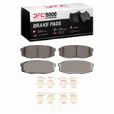 Dynamic Friction 2007-2022 Lexus LX570 Rear 5000 Advanced Ceramic Brake Pads and Hardware Kit by Dynamic Friction Company 1551-1304-01