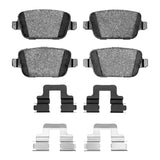 Dynamic Friction 2007-2010 Volvo S80 Rear 5000 Advanced Low Metallic Brake Pads and Hardware Kit by Dynamic Friction Company 1551-1314-01
