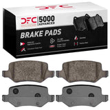 Dynamic Friction 2001-2011 Mercedes-Benz A190 (Mexico) Rear 5000 Advanced Low Metallic Brake Pads by Dynamic Friction Company 1551-1358-00