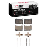Dynamic Friction 2008-2014 Lexus IS F Rear 5000 Advanced Low Metallic Brake Pads and Hardware Kit by Dynamic Friction Company 1551-1366-01