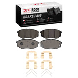 Dynamic Friction 2010-2011 Hyundai Tucson Front 5000 Advanced Ceramic Brake Pads and Hardware Kit by Dynamic Friction Company 1551-1447-01