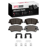 Dynamic Friction 2010-2024 Hyundai Elantra Coupe Front 5000 Advanced Ceramic Brake Pads and Hardware Kit by Dynamic Friction Company 1551-1543-01