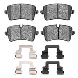 Dynamic Friction 2011-2023 Audi A6 (USA/Canada) Rear 5000 Advanced Low Metallic Brake Pads and Hardware Kit by Dynamic Friction Company 1551-1547-01