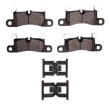 Dynamic Friction 2012-2023 Porsche Boxster Rear 5000 Advanced Low Metallic Brake Pads and Hardware Kit by Dynamic Friction Company 1551-1655-01