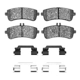 Dynamic Friction 2013-2024 Mercedes-Benz AMG GT R Pro Rear 5000 Advanced Low Metallic Brake Pads and Hardware Kit by Dynamic Friction Company 1551-1681-01