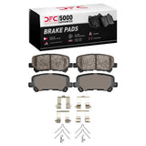 Dynamic Friction 2007-2025 Acura ZDX Rear 5000 Advanced Ceramic Brake Pads and Hardware Kit by Dynamic Friction Company 1551-1724-01