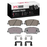 Dynamic Friction 2014-2018 Kia Forte Front 5000 Advanced Ceramic Brake Pads and Hardware Kit by Dynamic Friction Company 1551-1735-01