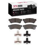 Dynamic Friction 2007-2016 Chevrolet Optra (Mexico) Rear 5000 Advanced Ceramic Brake Pads and Hardware Kit by Dynamic Friction Company 1551-1739-01