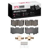 Dynamic Friction 2015-2023 Ford Mustang Front 5000 Advanced Ceramic Brake Pads and Hardware Kit by Dynamic Friction Company 1551-1784-01