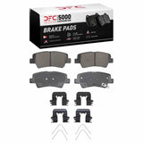 Dynamic Friction 2012-2024 Hyundai Kona Rear 5000 Advanced Ceramic Brake Pads and Hardware Kit by Dynamic Friction Company 1551-1813-01