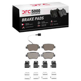 Dynamic Friction 2014-2016 Maserati Ghibli Rear 5000 Advanced Ceramic Brake Pads and Hardware Kit by Dynamic Friction Company 1551-1851-01