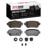 Dynamic Friction 2017-2025 Nissan Qashqai (Canada) Rear 5000 Advanced Ceramic Brake Pads and Hardware Kit by Dynamic Friction Company 1551-1965-01