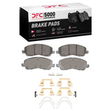 Dynamic Friction 2016-2017 Jeep Compass Front 5000 Advanced Ceramic Brake Pads and Hardware Kit by Dynamic Friction Company 1551-2057-02