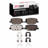 Dynamic Friction 2019-2025 Hyundai Palisade Rear 5000 Advanced Ceramic Brake Pads and Hardware Kit by Dynamic Friction Company 1551-2199-01