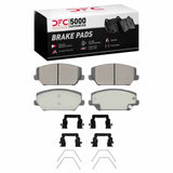 Dynamic Friction 2022-2025 Hyundai Kona N Front 5000 Advanced Low Metallic Brake Pads and Hardware Kit by Dynamic Friction Company 1551-2211-02
