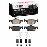 Dynamic Friction 2019-2025 Mazda 3 Rear 5000 Advanced Ceramic Brake Pads and Hardware Kit by Dynamic Friction Company 1551-2219-01
