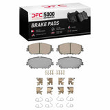 Dynamic Friction 2021-2025 Nissan Rogue Front 5000 Advanced Ceramic Brake Pads and Hardware Kit by Dynamic Friction Company 1551-2375-01