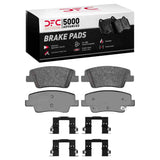 Dynamic Friction 2024-2026 Hyundai Ioniq 9 Rear 5000 Advanced Ceramic Brake Pads and Hardware Kit by Dynamic Friction Company 1551-2394-02