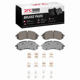 Dynamic Friction 2021-2025 Ford E-Transit Front 5000 Advanced Semi Metallic Brake Pads and Hardware Kit by Dynamic Friction Company 1551-2423-01