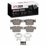Dynamic Friction 2023-2025 BMW 750e xDrive Rear 5000 Advanced Low Metallic Brake Pads and Hardware Kit by Dynamic Friction Company 1551-2475-02