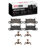 Dynamic Friction 2020-2025 Audi S e-Tron GT Rear 5000 Advanced Low Metallic Brake Pads and Hardware Kit by Dynamic Friction Company 1551-2492-01