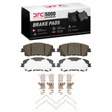 Dynamic Friction 2024-2025 Mazda CX-1970 Front 5000 Advanced Ceramic Brake Pads and Hardware Kit by Dynamic Friction Company 1551-2494-01