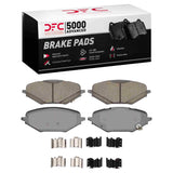 Dynamic Friction 2024-2025 Mazda CX-1970 Rear 5000 Advanced Ceramic Brake Pads and Hardware Kit by Dynamic Friction Company 1551-2495-01