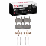 Dynamic Friction 2023-2025 Chevrolet Corvette Rear 5000 Advanced Low Metallic Brake Pads and Hardware Kit by Dynamic Friction Company 1551-2503-01