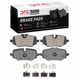 Dynamic Friction 2023-2026 BMW 228i xDrive Gran Coupe Rear 5000 Advanced Low Metallic Brake Pads and Hardware Kit by Dynamic Friction Company 1551-2513-01