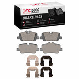 Dynamic Friction 2021-2024 BMW 320i (Mexico) Rear 5000 Advanced Low Metallic Brake Pads and Hardware Kit by Dynamic Friction Company 1551-2517-01