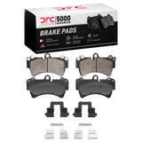Dynamic Friction 2022-2025 Dodge Journey Rear 5000 Advanced Ceramic Brake Pads and Hardware Kit by Dynamic Friction Company 1551-2519-01