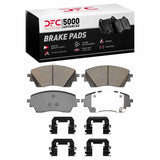 Dynamic Friction 2024-2025 Hyundai Kona EV Front 5000 Advanced Ceramic Brake Pads and Hardware Kit by Dynamic Friction Company 1551-2523-01