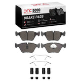 Dynamic Friction 1998-2006 Jaguar XJ8 Front 5000 Advanced Low Metallic Brake Pads and Hardware Kit by Dynamic Friction Company 1552-0394-11
