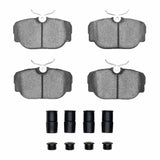 Dynamic Friction 1984-1991 BMW 325e Front 5000 Advanced Low Metallic Brake Pads and Hardware Kit