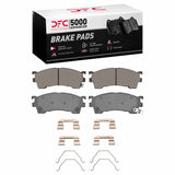 Dynamic Friction 1993-2000 Ford Probe Front 5000 Advanced Semi Metallic Brake Pads and Hardware Kit by Dynamic Friction Company 1552-0637-01